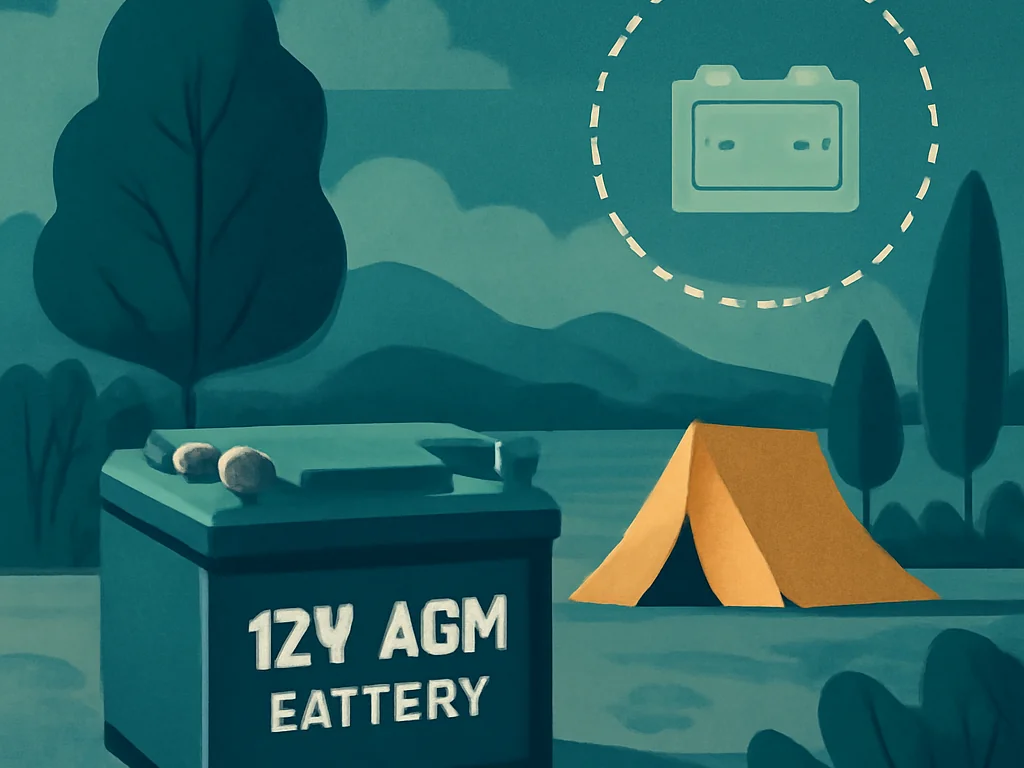 Installationsaufbau Batterie, Laderegler und Sicherung