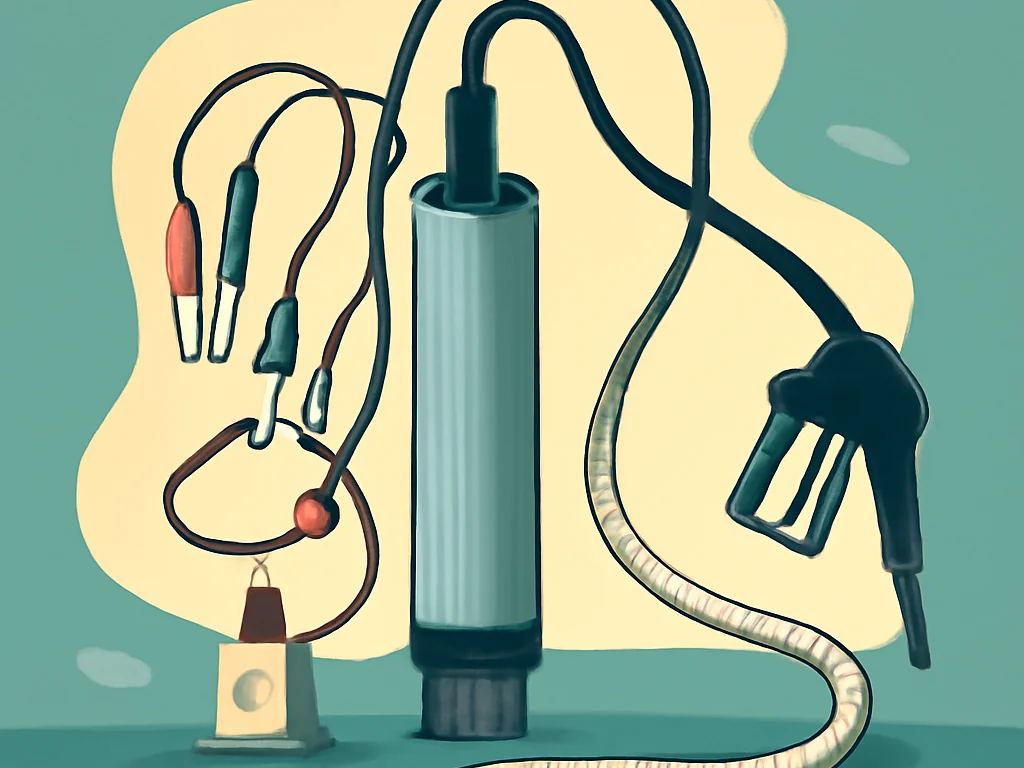 Vergleich verschiedener 12V Dieselpumpen nebeneinander