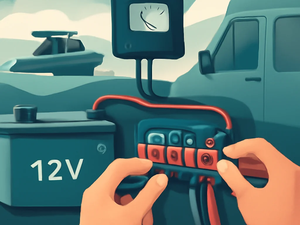 Unübersichtliche Verkabelung im Camper und Boot